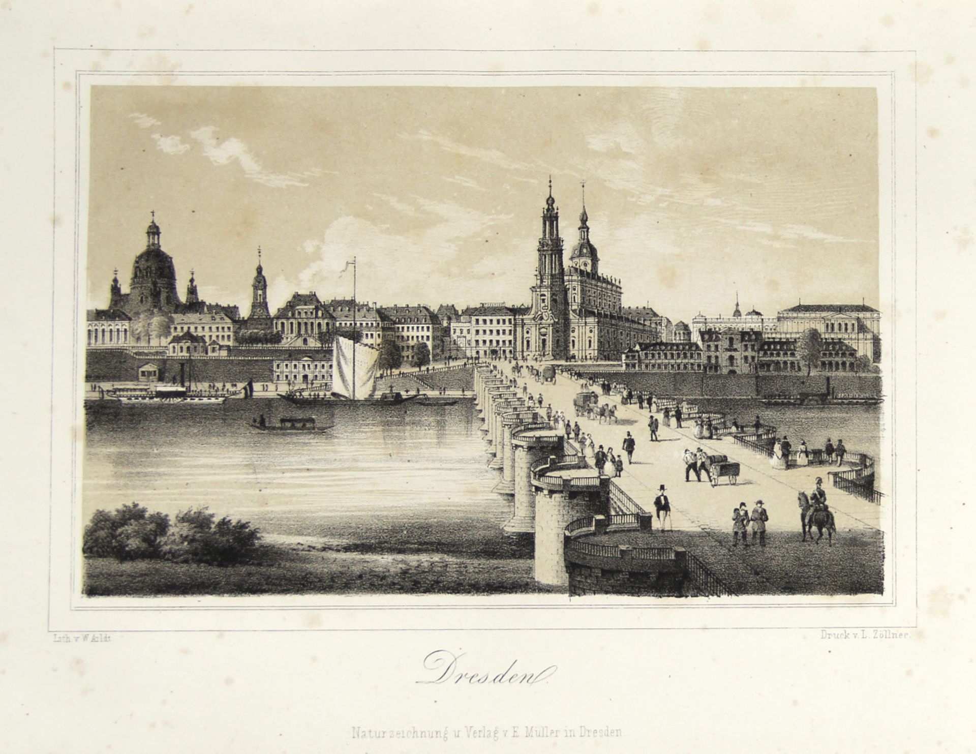 Dresden. - Williard, Hans Anton: Dresde (Einbandtitel). - Bild 2 aus 4