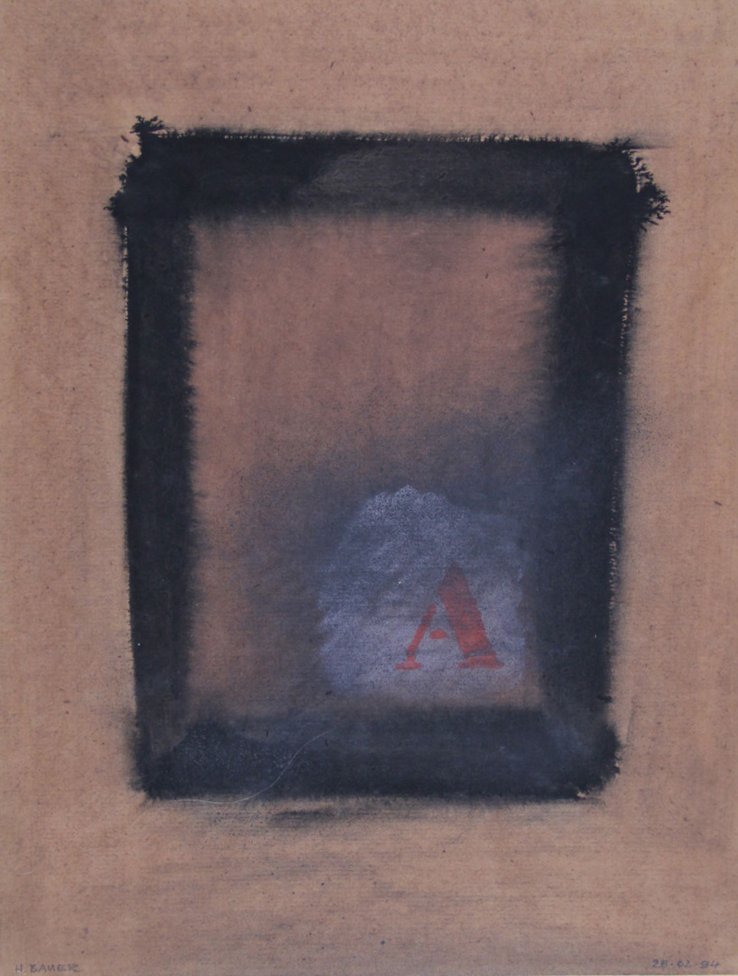 Bauer, Harald. (1938-2013): Abstrakte Komposition ohne Titel.