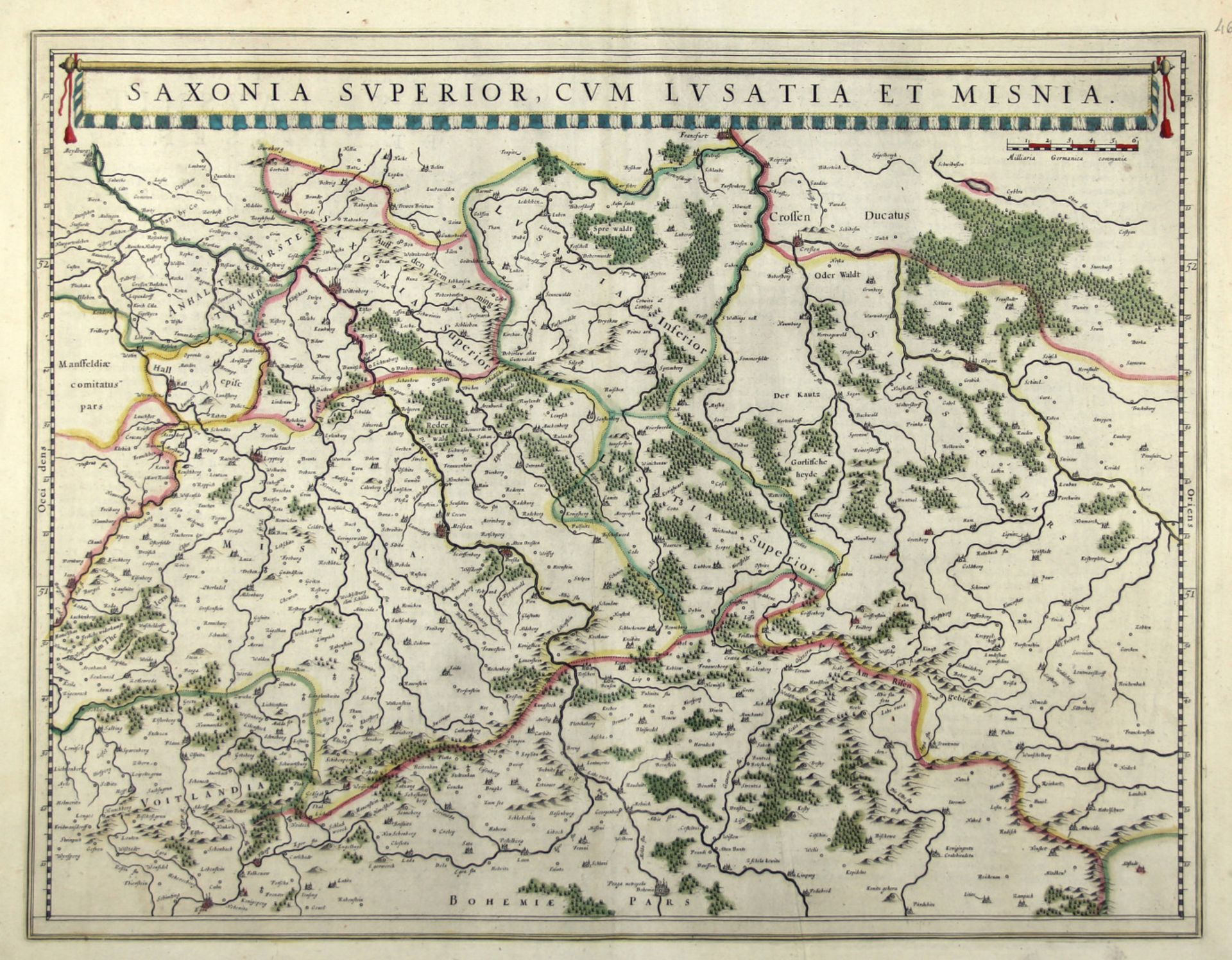 Sachsen. - Sachsen. - "Saxonia Superior, Cum Lusatia Et Misnia".