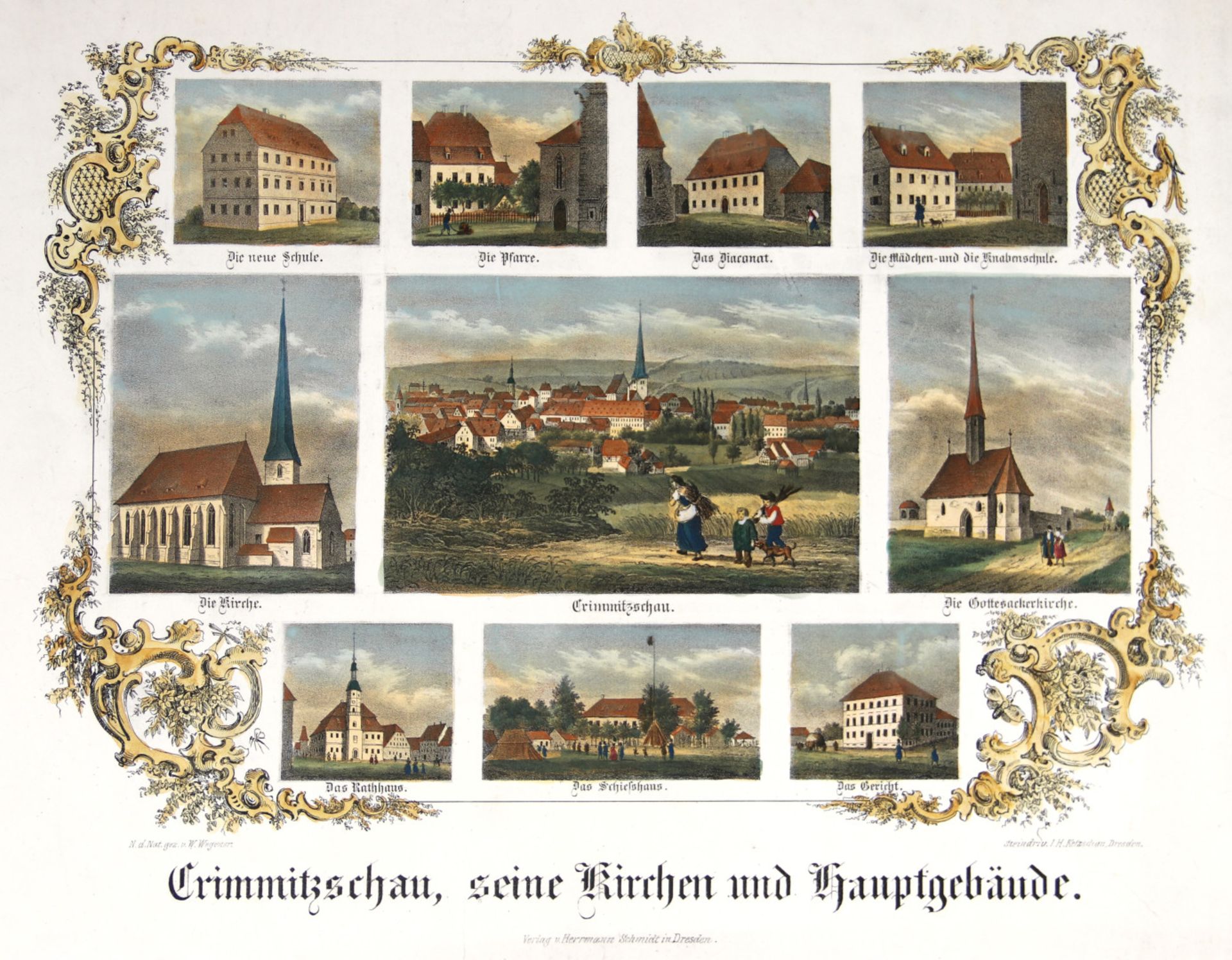 Sachsen. - Crimmitschau. - "Crimmitschau, seine Kirchen und Hauptgebäude".