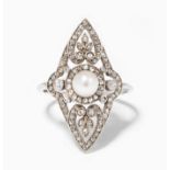 Diamant-Perlen-Ring