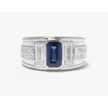 Saphir-Diamant-Ring