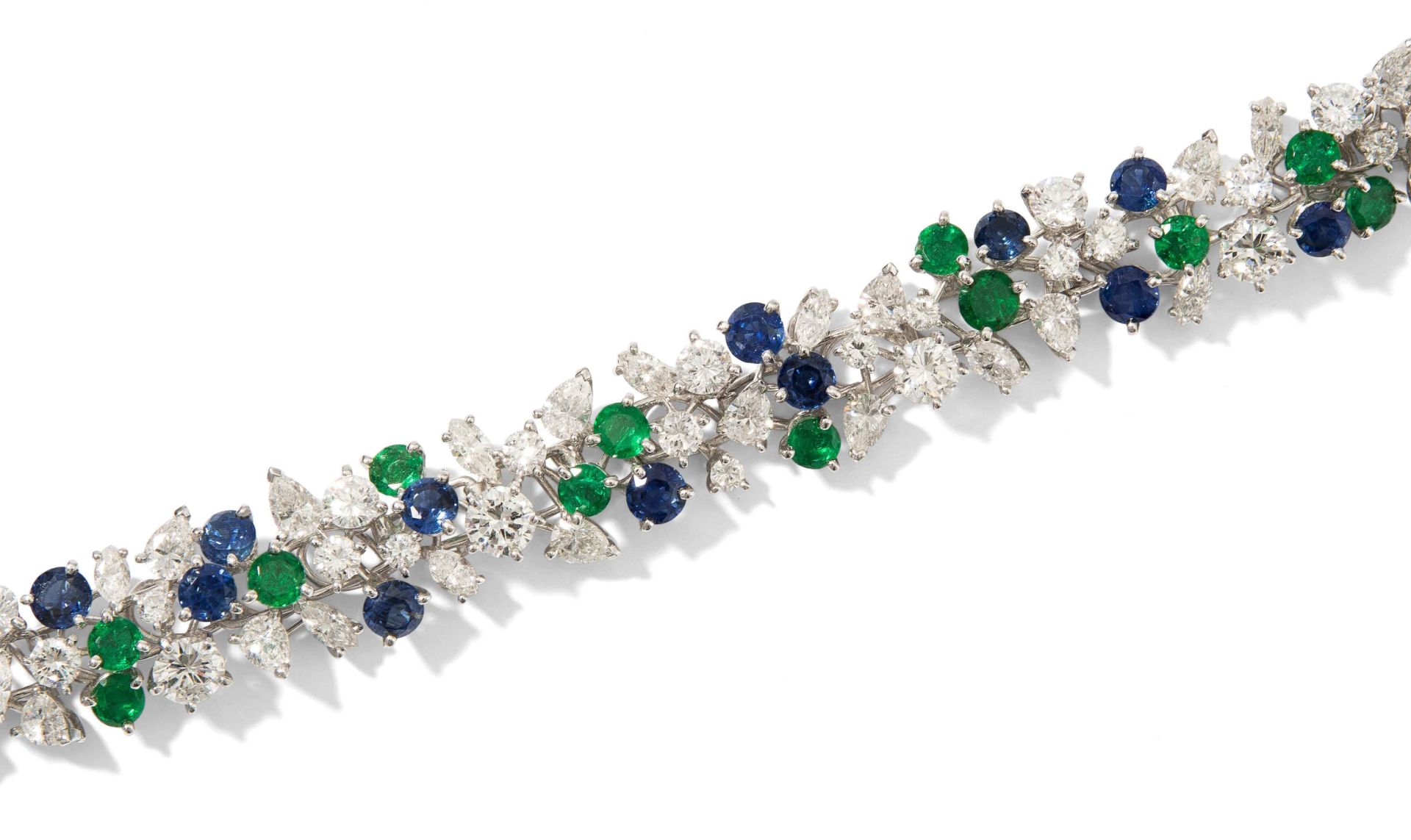 *Diamant-Saphir-Smaragd-Bracelet