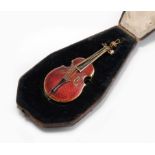 Goldemail-Formuhr "Violine", um 1800