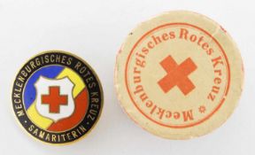 Ehrenabzeichen„Mecklenburgisches Rotes Kreuz - Samariterin“, emailliertes Abzeiche