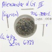 MünzeSyrien 336 - 323 v.Cr., Alexander d. Große, G. 4,9g, ss
