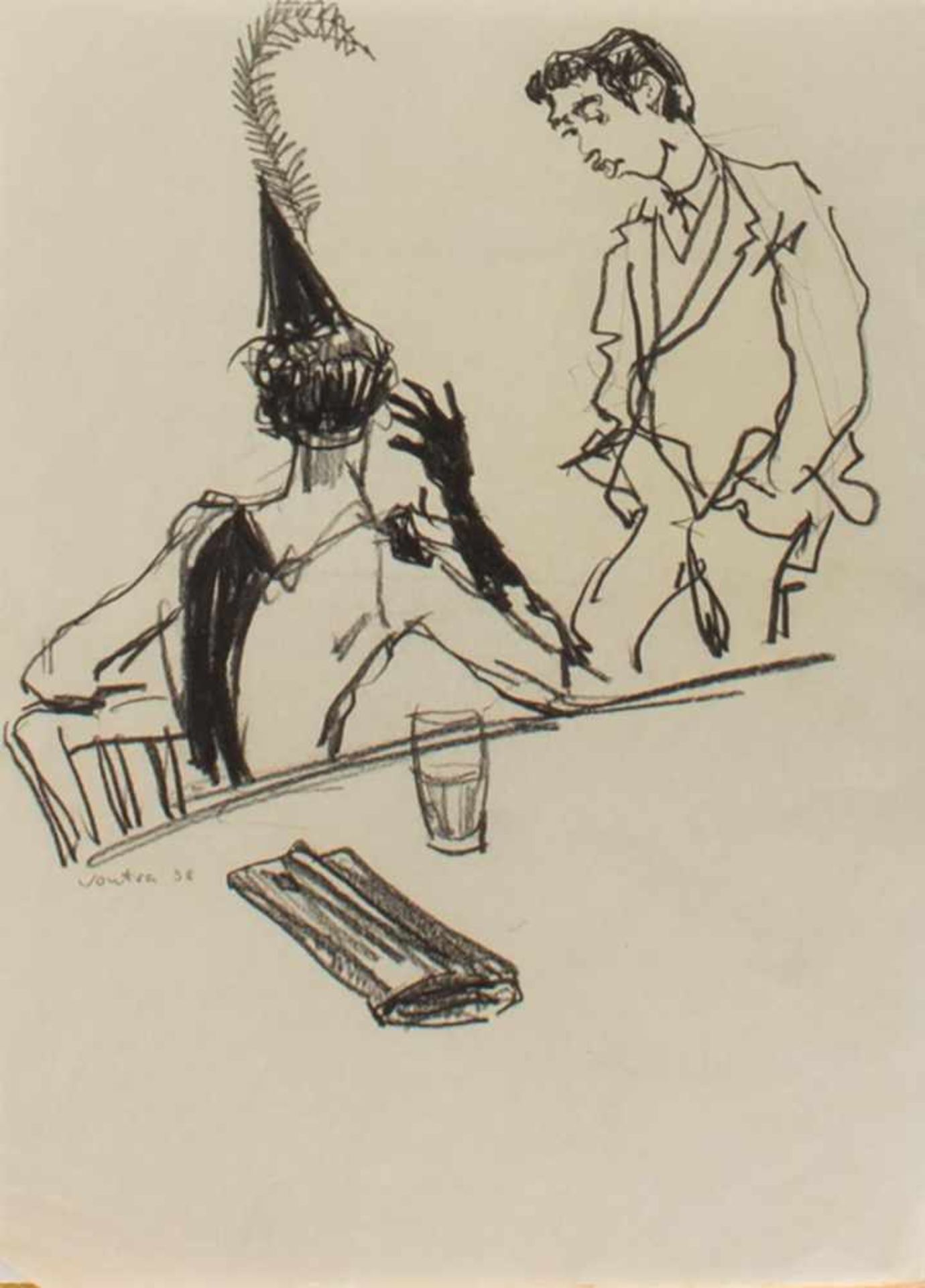 Gerhard Vontra(Altenburg 1920 - 2010 Prerow, deutscher Zeichner u. Karikaturist, Std a