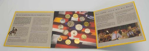 Kursmünzen Europas15 Kursmünzen der EU vor Einführung des Euro, stgl./ uncirculiert