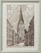 Monogrammist DRE(Maler u. Zeichner des 20. Jh.)Buschstrasse und Schweriner Dom