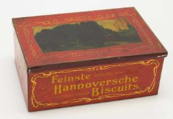 ReklamedoseVorratsdose „Feinste Hannoversche Biscuits“, Hannoverersche Biscuit- un