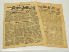 2 Zeitungen„Deutsche Krim-Zeitung“, Nummer 133 u. 171, März/ April 1943