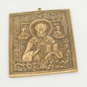ReiseikoneRußland, Christus Pantokrator, Bronze, 11 x 9,5 cm