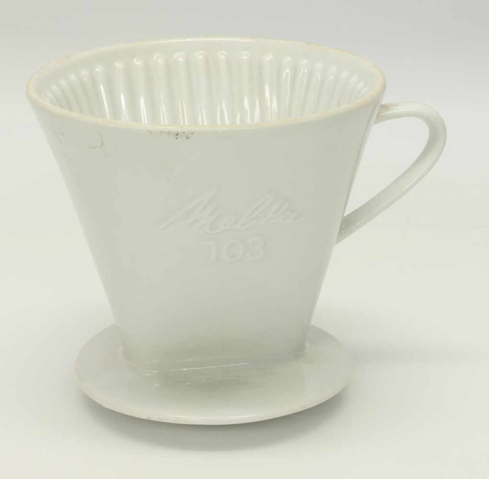 KaffeefilterMelitta 103, Porzellan, für starken Kaffee mit einer Ausflussöffnung, H.