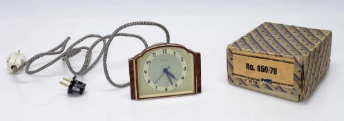 Elektrische Uhr mit Wecker, 1940er/ 50er Jahre, „Mauthe Synchron“, funktionstücht