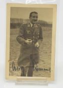 AutogrammkarteII. WK., Generalleutnant der Deutschen Luftwaffe Adolf Galland, Orig. Un