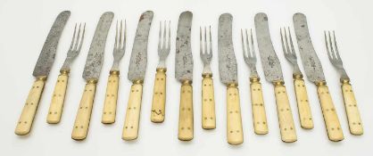 Jagdbesteck19. Jh., Nixon & Winterbottom Pyramid Cutlery & Co/ Sheffield England, Bein