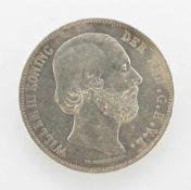 2 1/2 GuldenNiederlande 1871, Wilhelm III., Silber,ss+