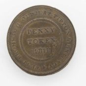 Penny TokenEngland 1811, Tripton & Brierley, West-Bromwich Oldbury, Kupfer, verprägt