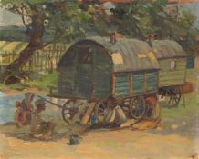 Unbekannt(Impressionist d. 2. Hälfte d. 19. Jh.)Zigeuner bei der RastÖl/ Mal
