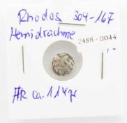 HemidrachmeRhodos 304 - 167 v. Chr., ss-vzgl.