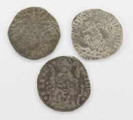 3 Münzenmittelalterliches Mailand/ Italien, Silber, je. ca. 2,37g