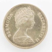 1 DollarBermuda 1972, auf die Silberhochzeit Queen Elisabeth, Silber, stgl.