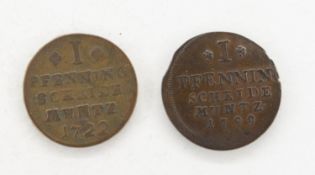 2 x 1 Pfennig