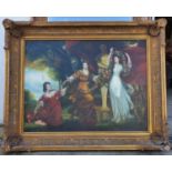 A Fantastic large reproduction Oil on Canvas of a classic scene Allegory of Spring after Botticelli.
