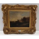 'Road near Tipperary' by Thomas Webb. Inscribed verso. In original gilt frame (with faults).41 X