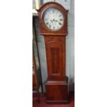 A really good 19th Century white dial Longcase Clock by Stirling of Limerick.w 46 x d 24 x H 97.5