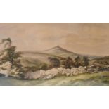 A large Watercolour of a Country Scene. Signed Francis Philip Goodchild lower left.