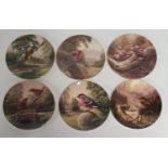 A set of six Royal Doulton Collectors Plates of garden birds after paintings by Adrian C Rigby.
