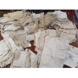 A large box of Table Linens etc.