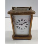 A good Brass Carriage Clock by Allen and Daws, Norwich.