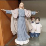 A Nao Figure and Jesus From The Leonardo Collection.
