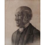 A late 19th early 20th Century Pencil and Charcoal Picture of a Gentleman. 38 x 49.5 cms. approx.