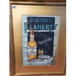 A Paddy Flaherty Cork Distilleries Co. ltd pubs Advertisement Framed and under glass. 54 x 69 cm