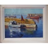 Ivan Sutton Oil On Board 'Summer Evening At Slade Harbour',The Hook Co.Wexford.Signed LR and