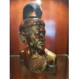 Casper Darare African Zulu Maiden. A brass and bronze sculpture.