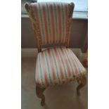 Withdrawn. A good Gilt Chair with striped fabric.