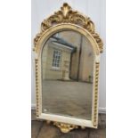 A good gilt and painted Mirror with arch top.