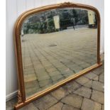 A Gilt Arch top Timber Mirror. 140 x 92 cms approx.