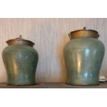 A set of four Oriental style Urns, the tallest being 16 cms approx.