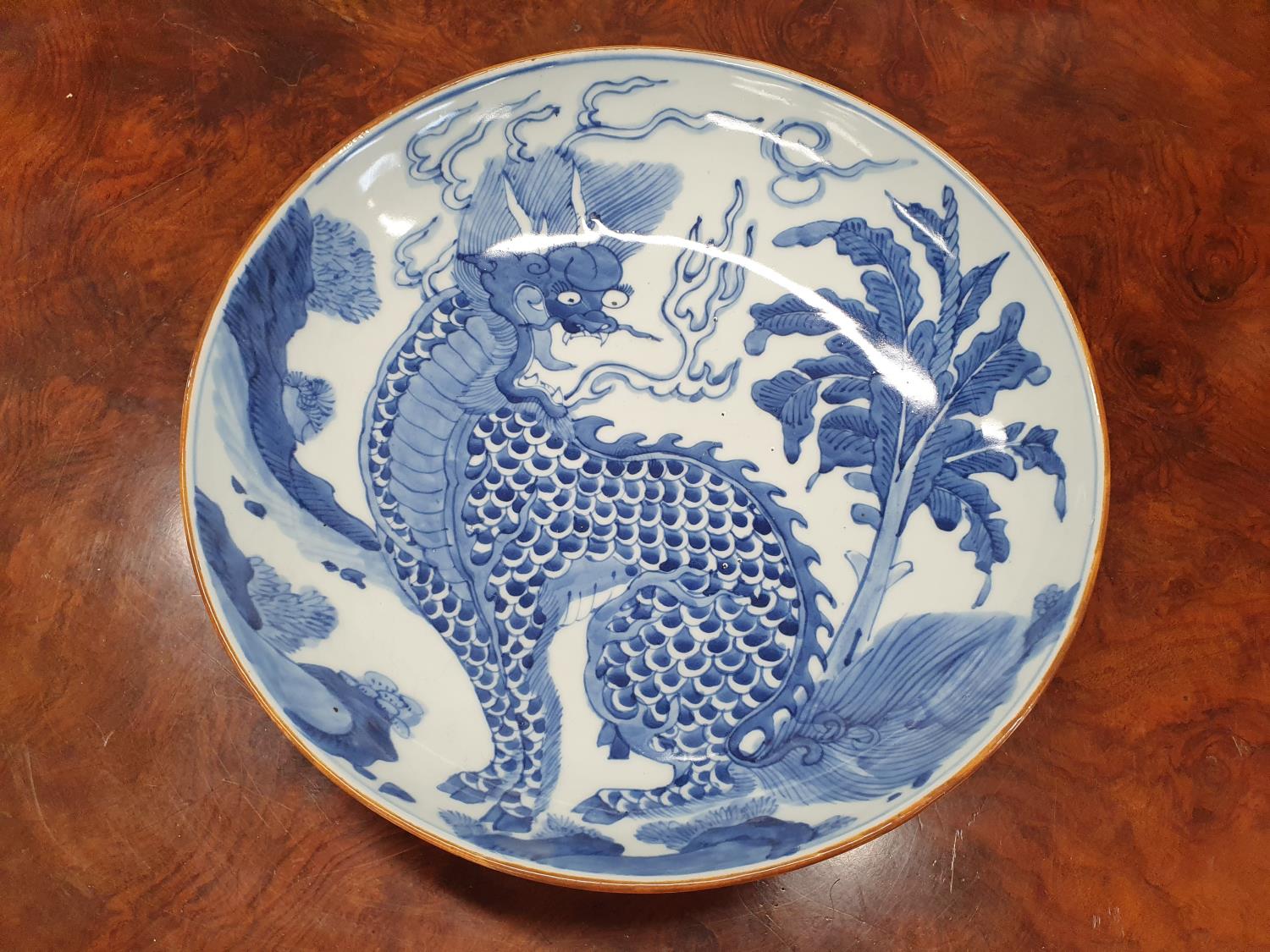 A large Chinese Bowl of some age. D 33 cm approx. - Image 3 of 3