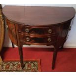 A lovely late 19th/early 20th Century Mahogany Demi Lune Side Cabinet. W 95 x D 49 x H 80 cm approx.