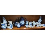 A good quantity of Blue and White ceramics.