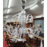 A really good 10 branch Chandelier with swags alternating along with 2 Wall Lights. Property of a