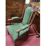 A good 19th Century Oak Armchair. W 62 cm approx.