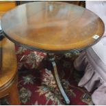 A modern Mahogany and veneered circular Wine Table. D 61 x H 60 cm approx.