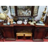 A good early 19th Century Mahogany pedestal Sideboard. W 199 x D 61 x H 93 cm approx.